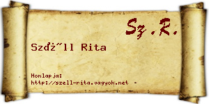 Széll Rita névjegykártya